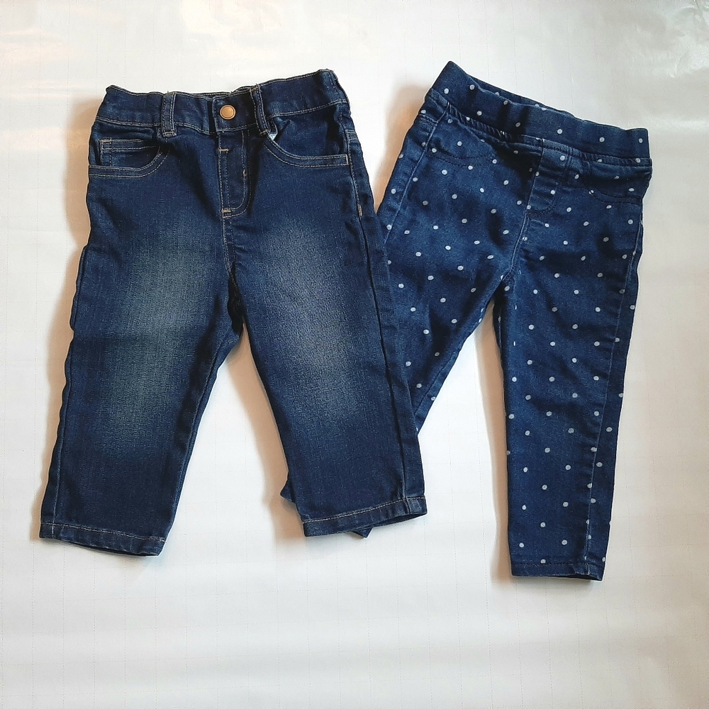 Polka dot Jean's and blue Jeans 2 for 1